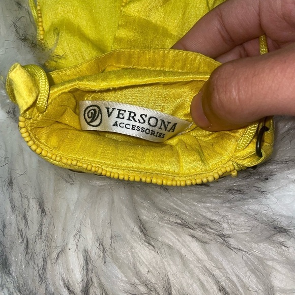 Beaded phone bag crossbody Yellow pouch travel bag vacation bag summer bag - Picture 7 of 16